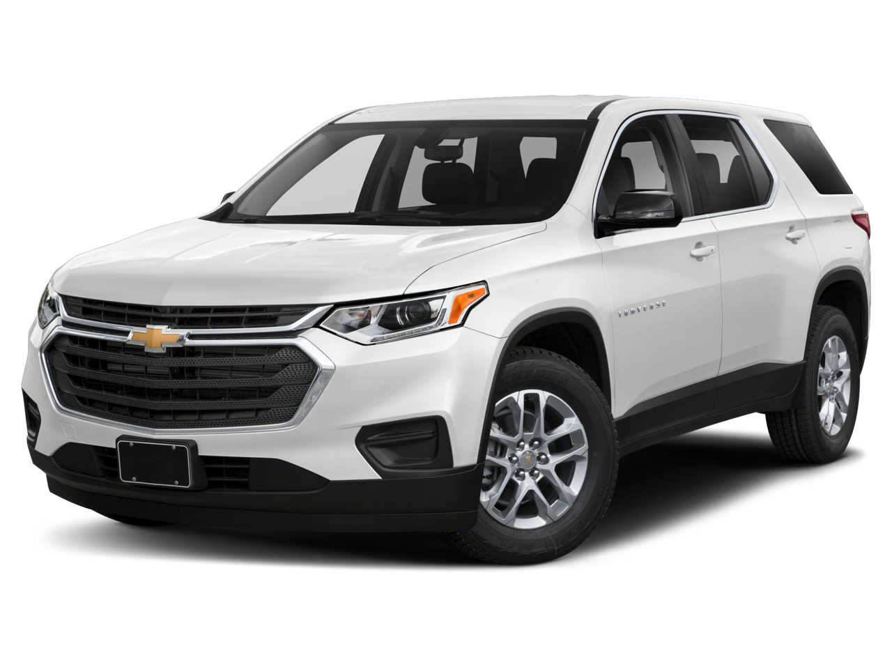 2021 Chevrolet Traverse LS in Silver Ice Metallic — front three-quarter view