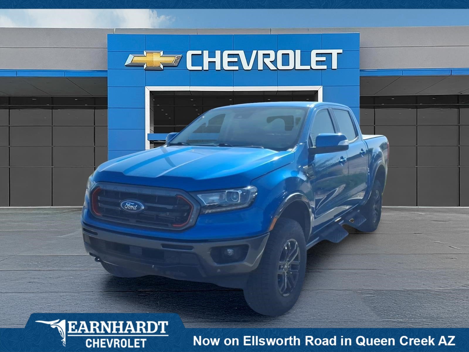 2021 Ford Ranger XL in Blue — front three-quarter view