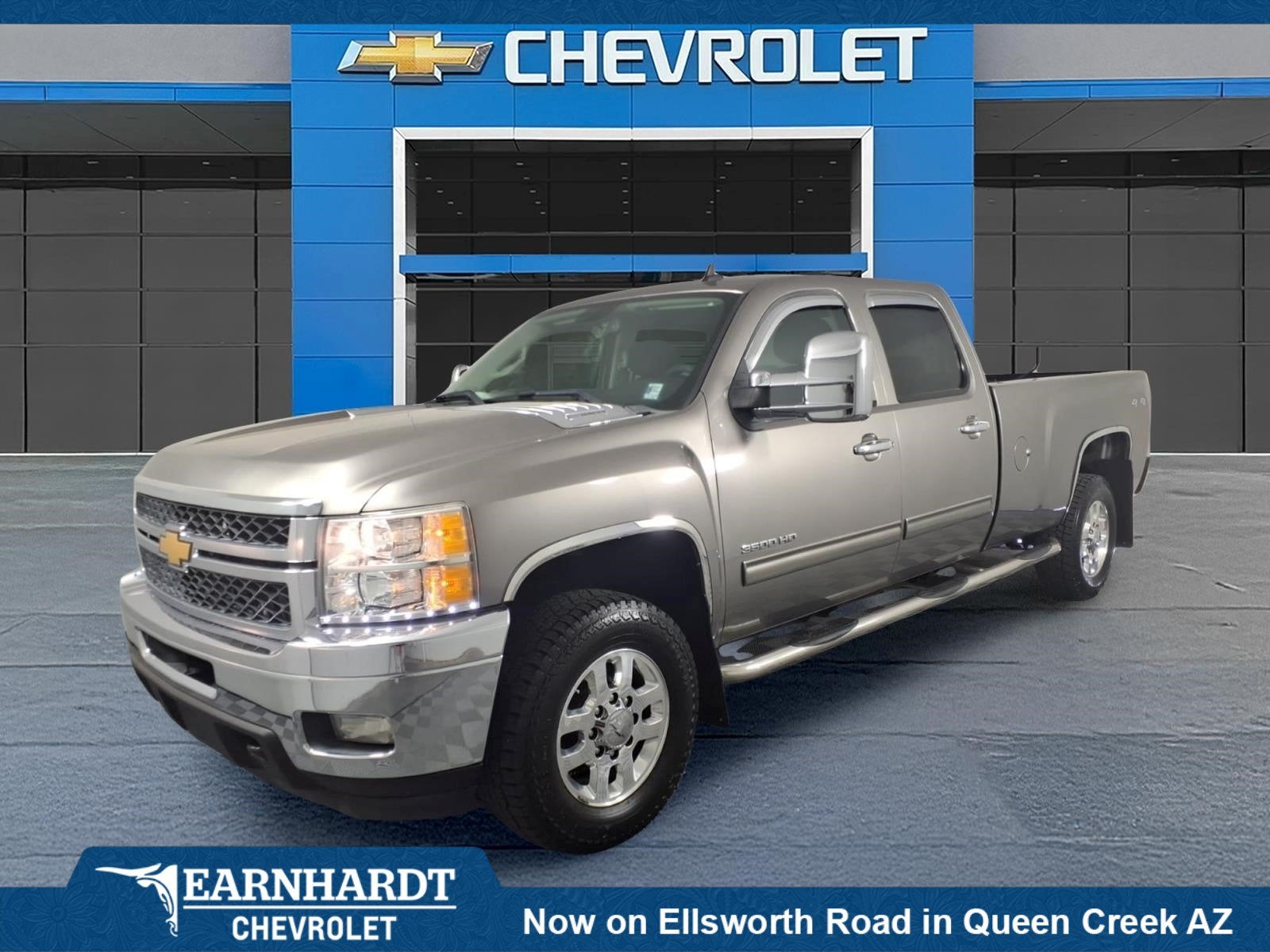 2013 Chevrolet Silverado 3500 HD LT in Graystone Metallic — front three-quarter view