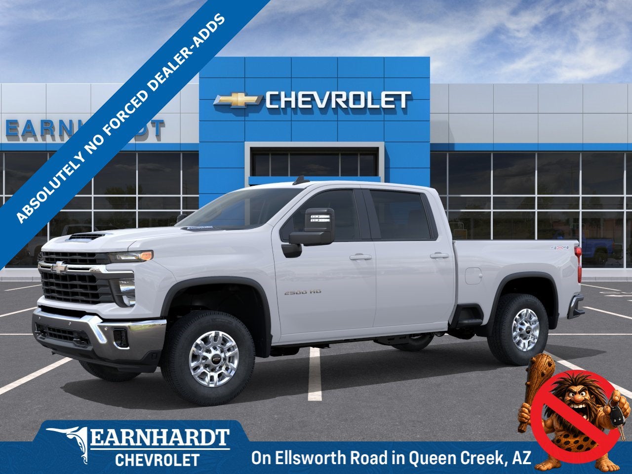 2026 Chevrolet Silverado 2500 HD LT in Summit White — front three-quarter view
