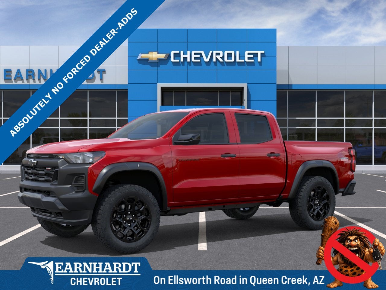 2026 Chevrolet Colorado Trail Boss in Radiant Red Tintcoat — front three-quarter view