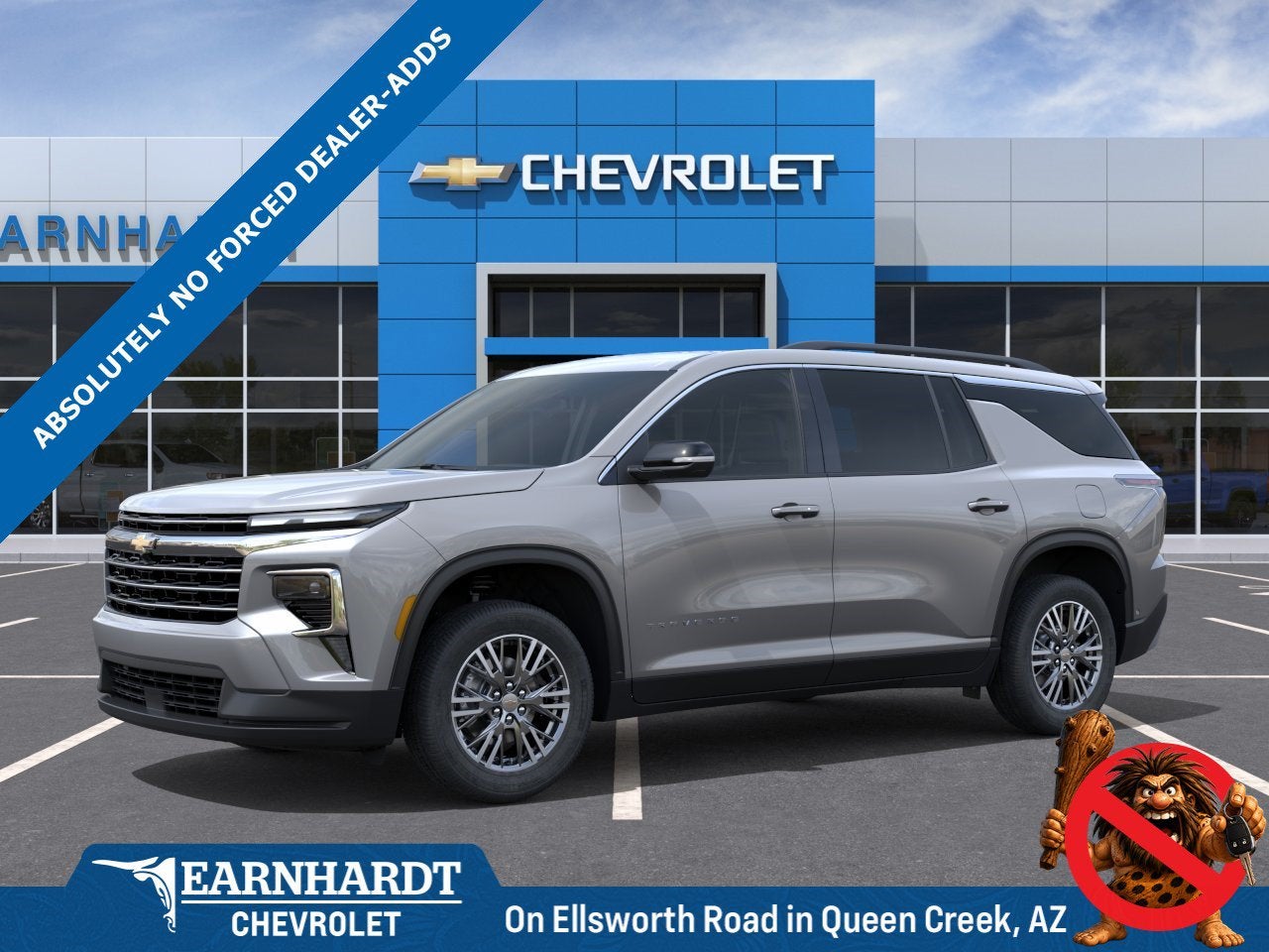 2026 Chevrolet Traverse LT in Sterling Gray Metallic — front three-quarter view