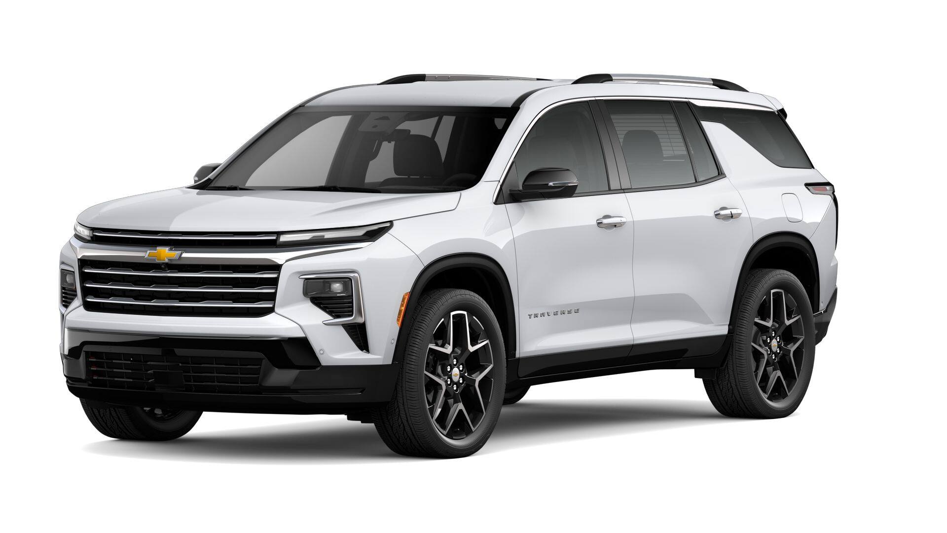 2026 Chevrolet Traverse High Country in Polar White Tricoat — front three-quarter view