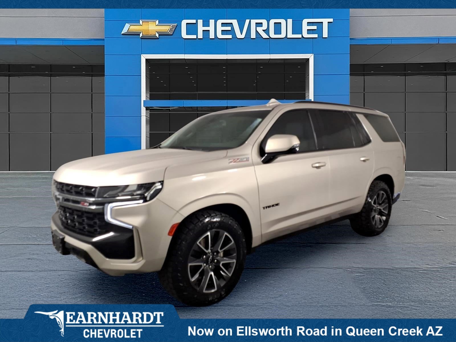 2021 Chevrolet Tahoe Z71 in Empire Beige Metallic — front three-quarter view