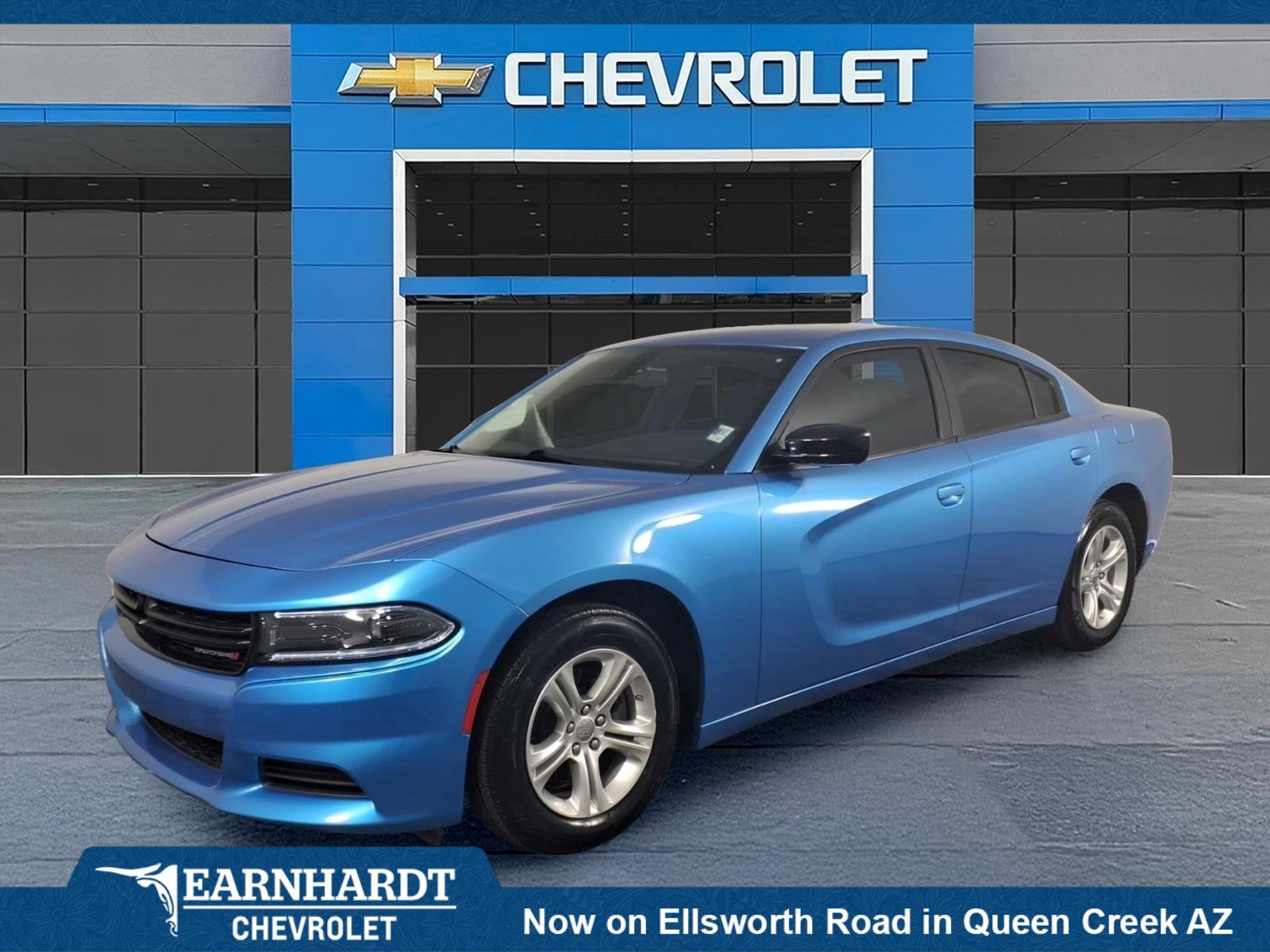 2023 Dodge Charger SXT in Blue — front three-quarter view