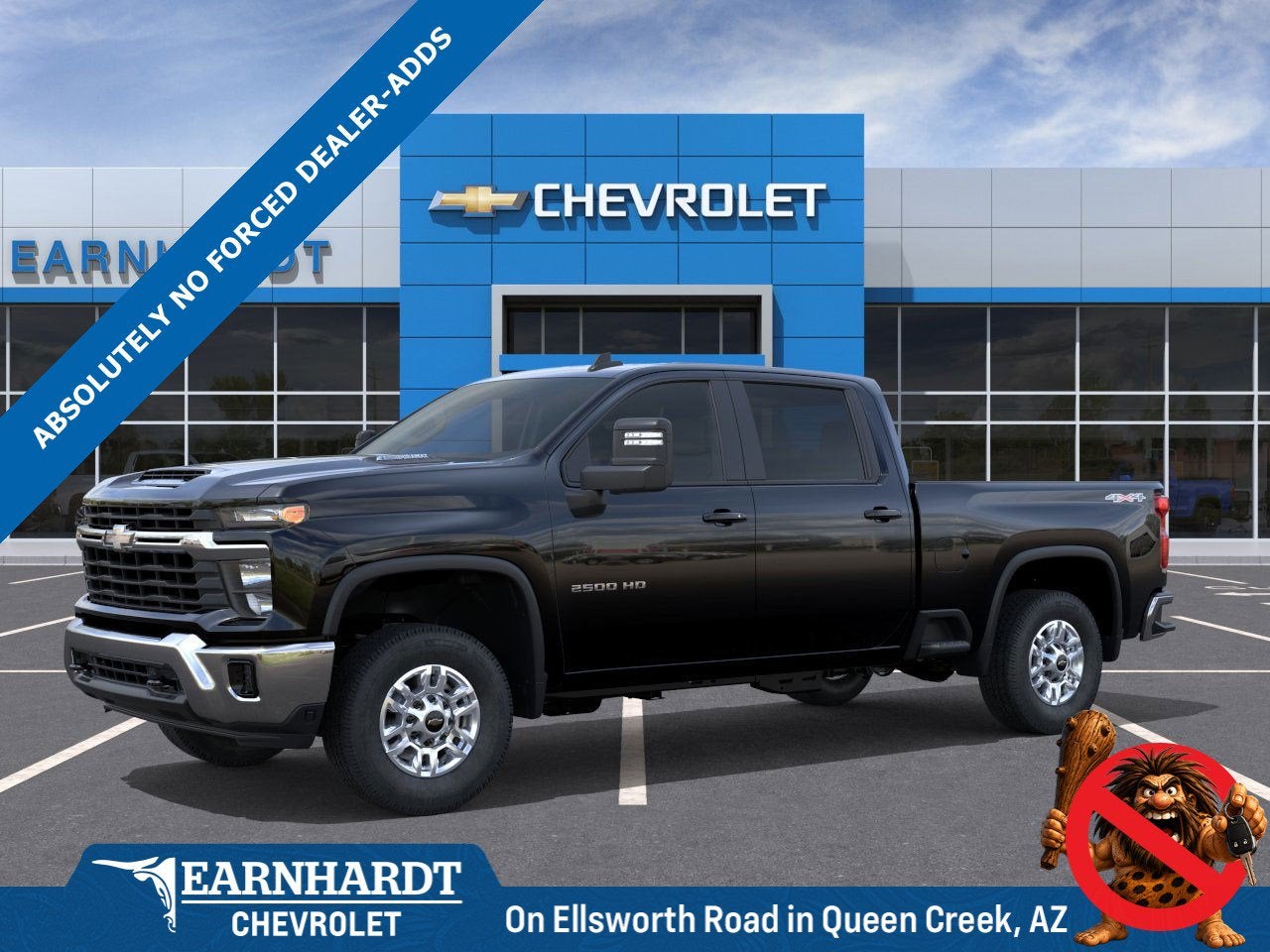 2026 Chevrolet Silverado 2500 HD LT in Black — front three-quarter view