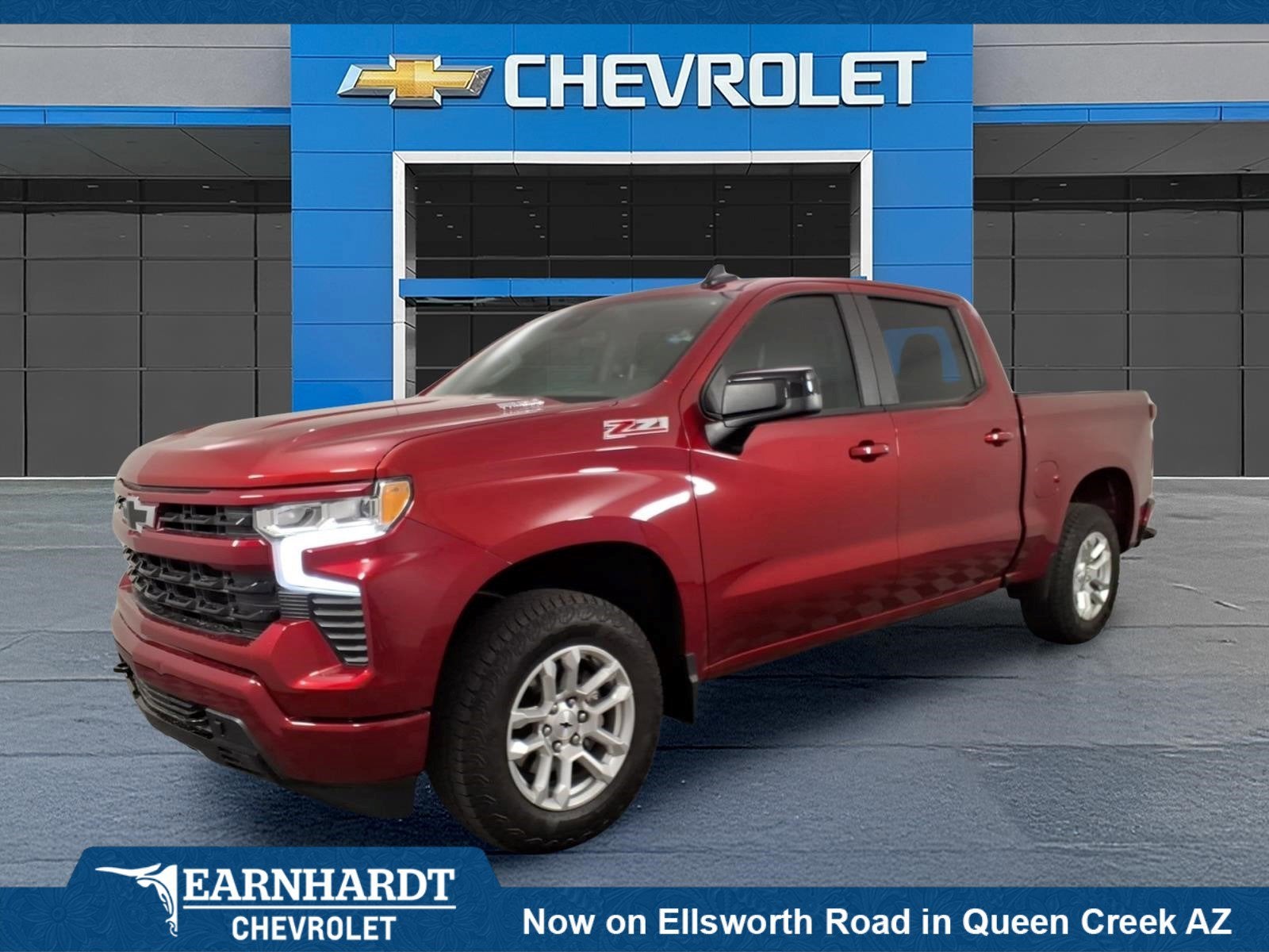 2025 Chevrolet Silverado 1500 RST in Radiant Red Tintcoat — front three-quarter view