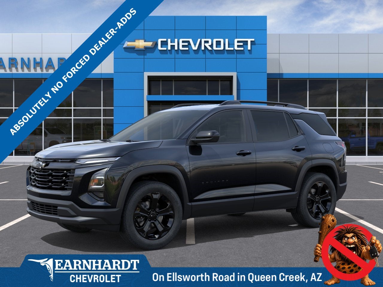 2027 Chevrolet Equinox FWD LT in Mosaic Black Metallic — front three-quarter view