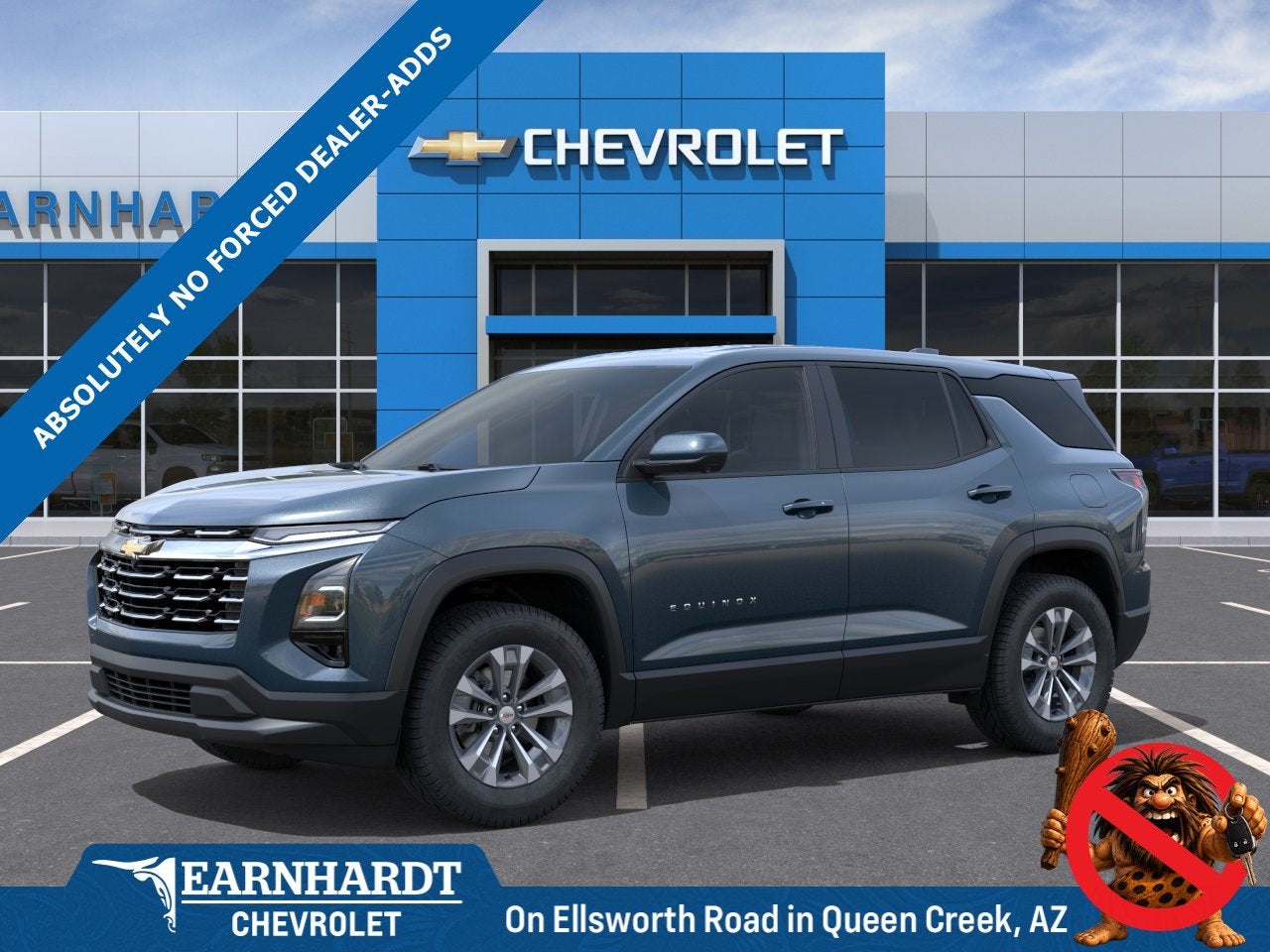 2026 Chevrolet Equinox LT in Lakeshore Blue Metallic — front three-quarter view