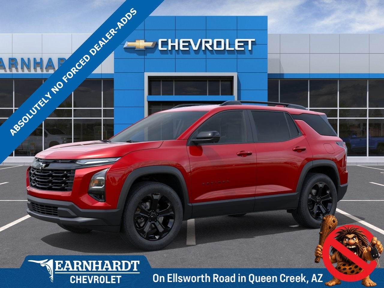 2026 Chevrolet Equinox LT in Radiant Red Tintcoat — front three-quarter view