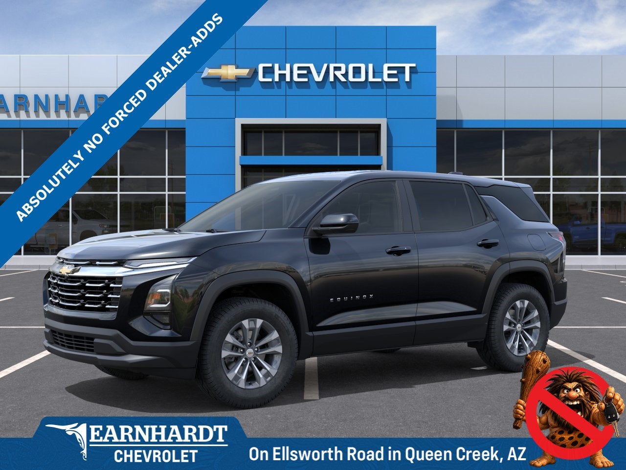 2026 Chevrolet Equinox LT in Mosaic Black Metallic — front three-quarter view