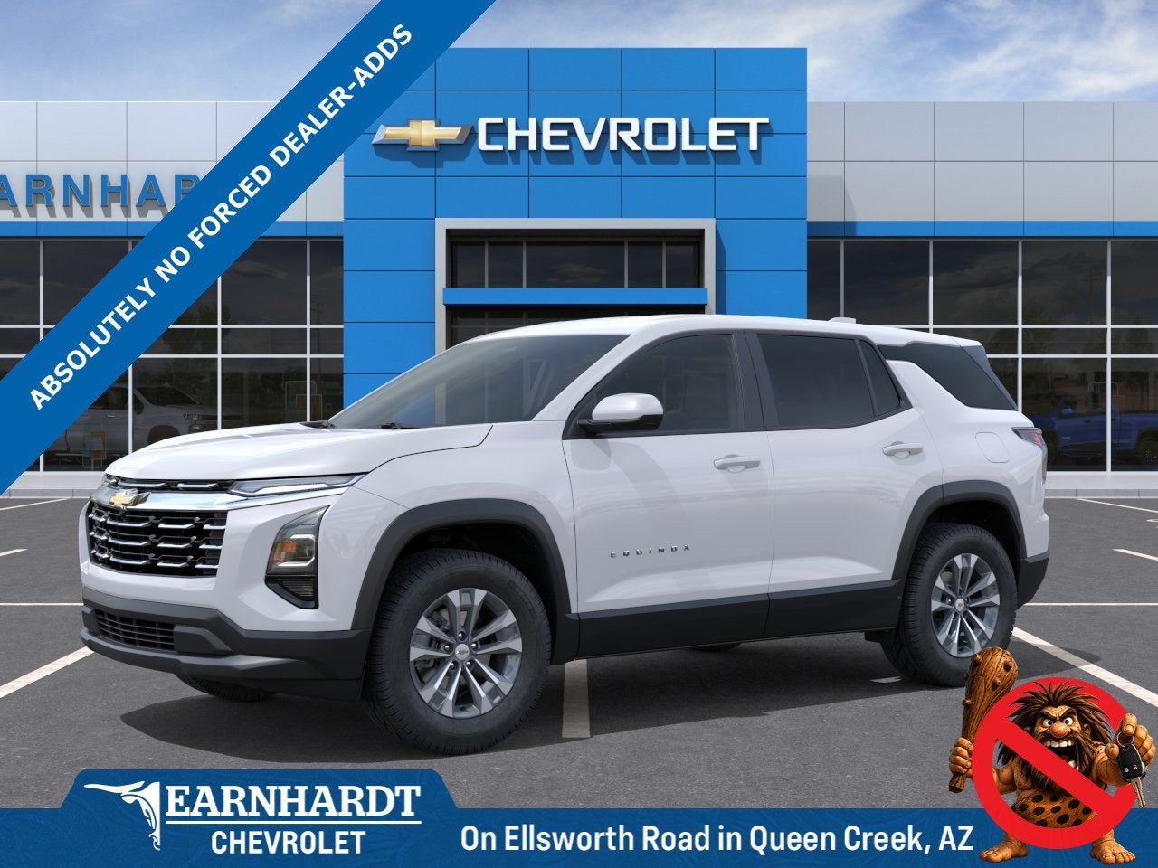 2026 Chevrolet Equinox LT in Summit White — front three-quarter view