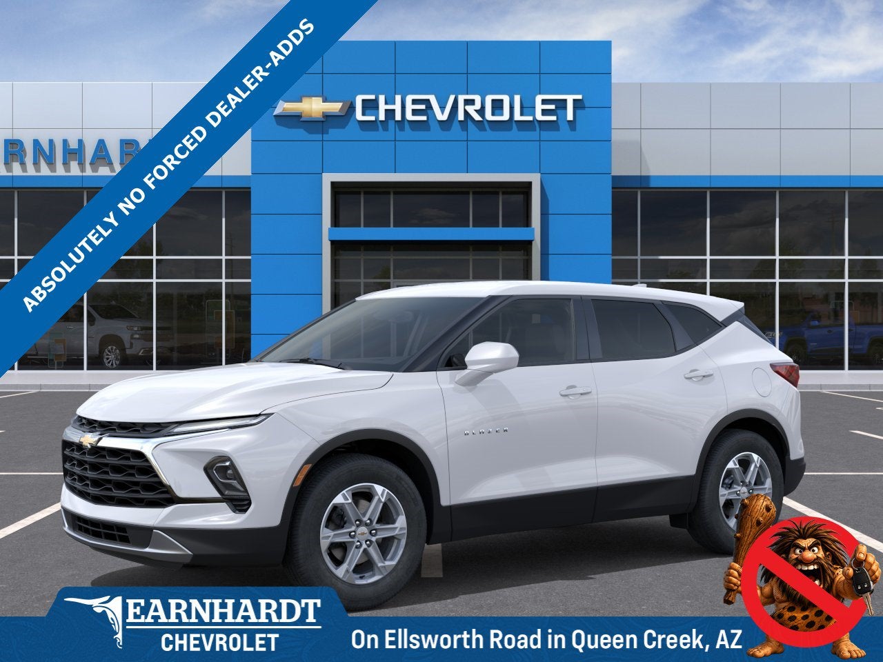 2026 Chevrolet Blazer 2LT in Summit White — front three-quarter view