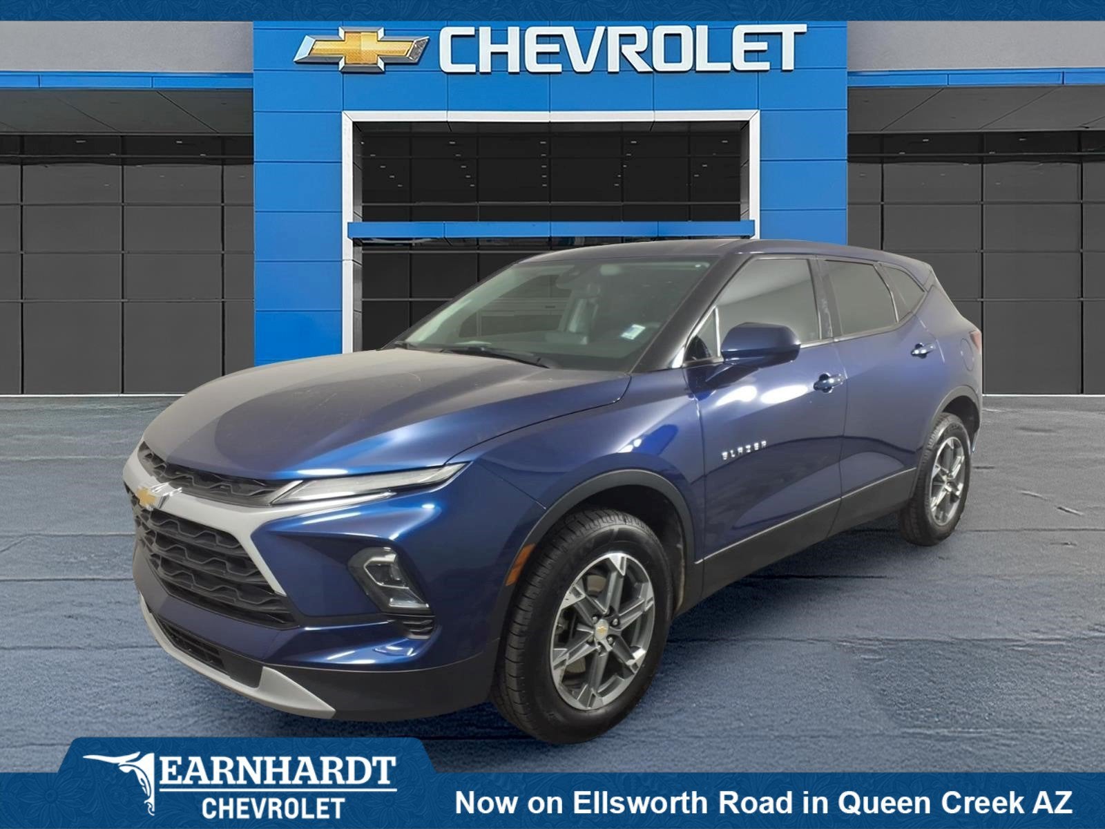 2023 Chevrolet Blazer 2LT in Blue Glow Metallic — front three-quarter view