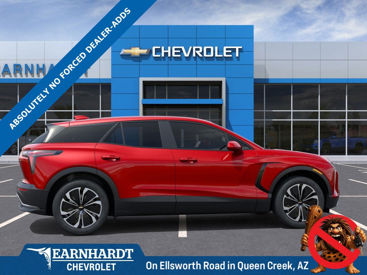 2026 Chevrolet Blazer EV LT in Radiant Red Tintcoat — front three-quarter view