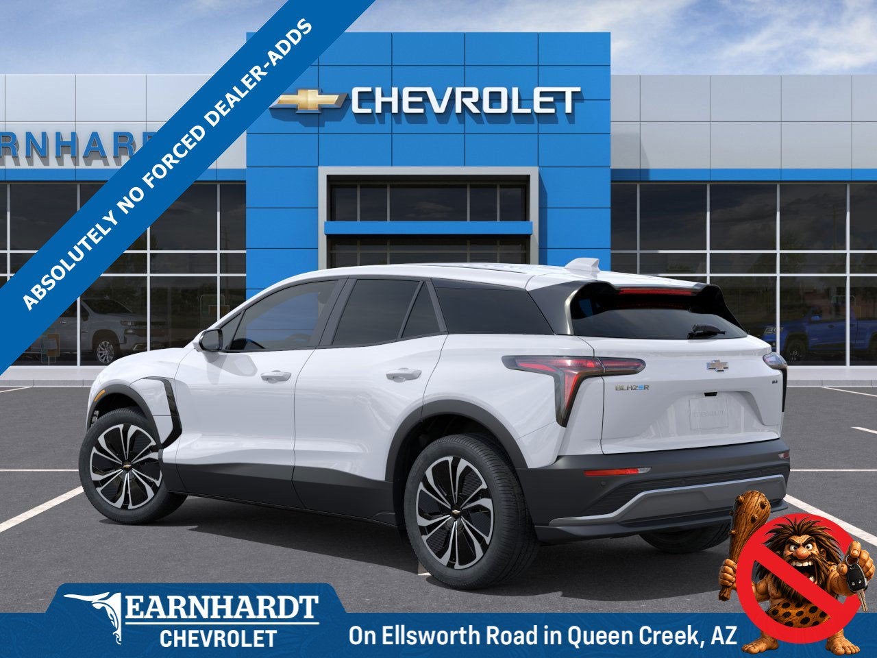 2026 Chevrolet Blazer EV LT in Summit White — front three-quarter view