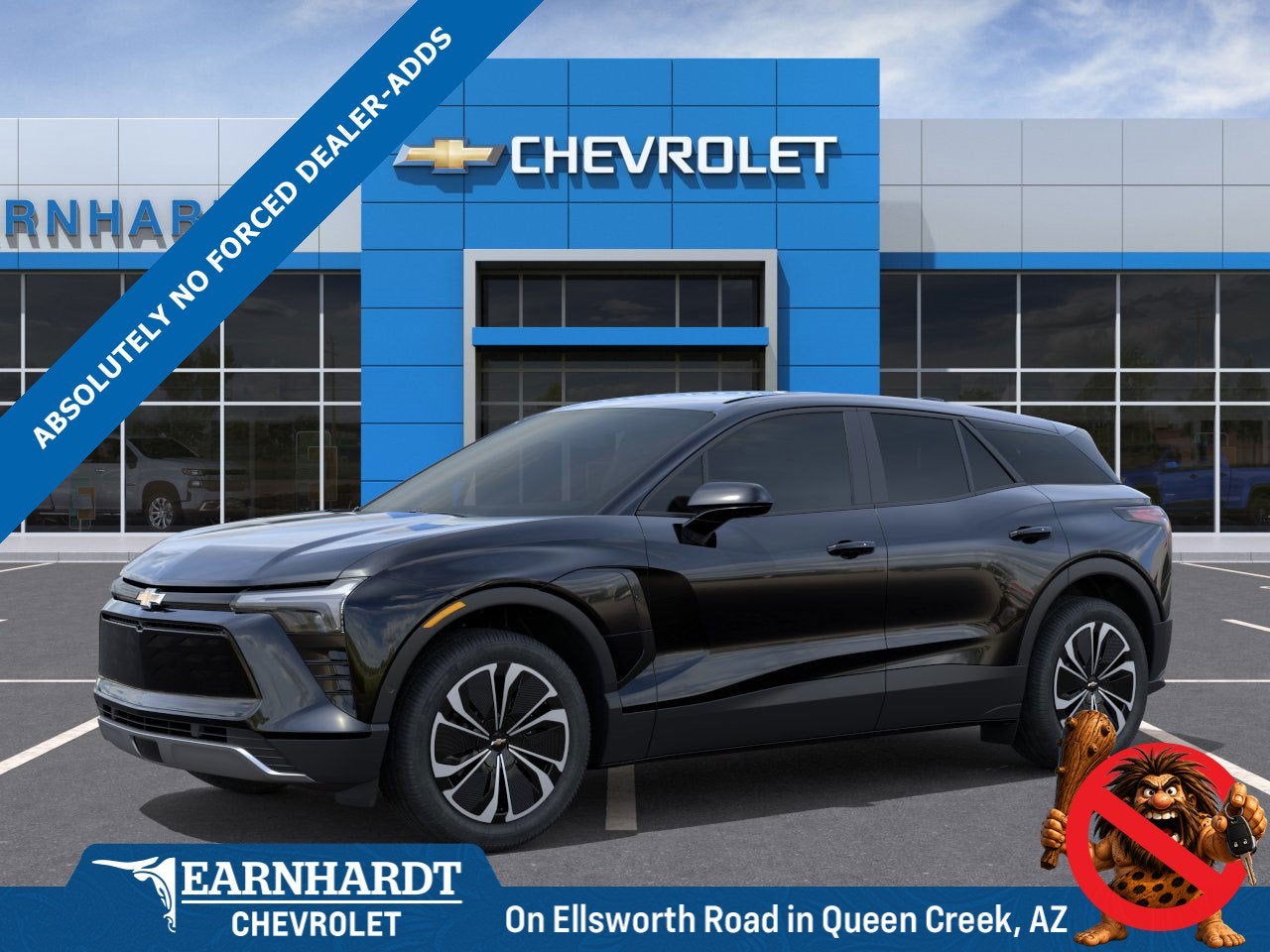 2026 Chevrolet Blazer EV LT in Black — front three-quarter view