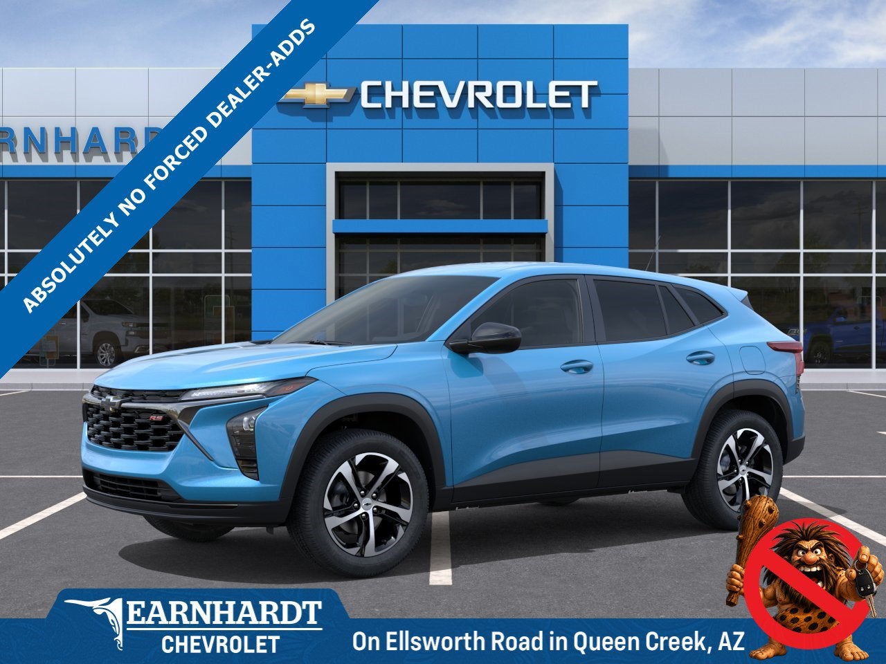 2026 Chevrolet Trax 1RS in Marina Blue Metallic — front three-quarter view