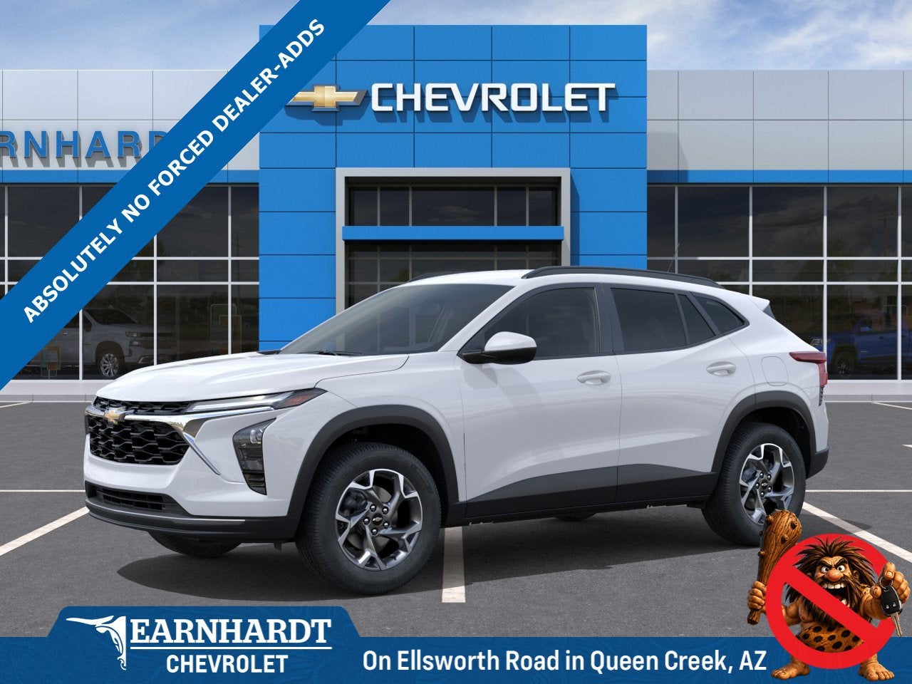 2026 Chevrolet Trax LT in Summit White — front three-quarter view