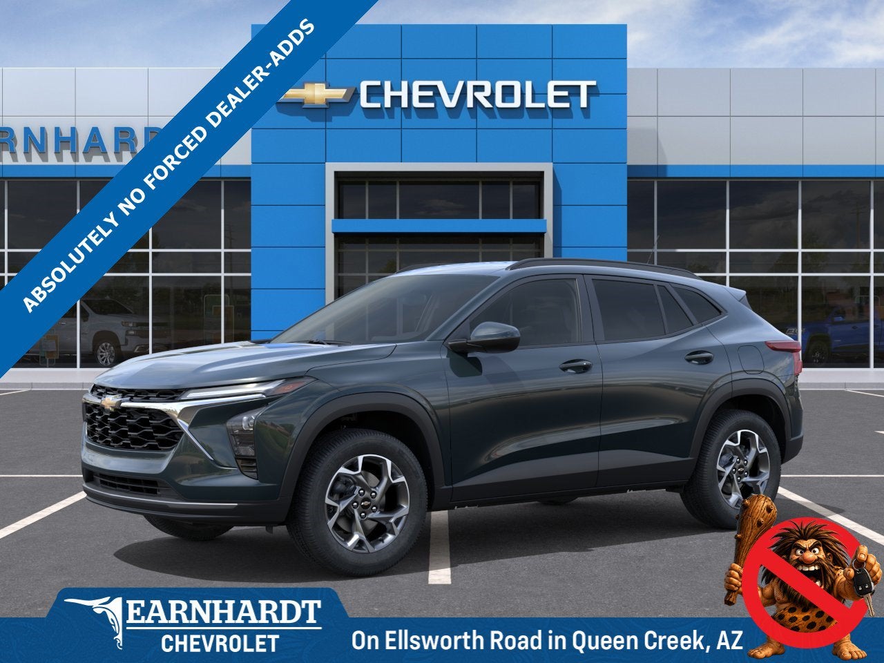 2026 Chevrolet Trax LT in Cypress Gray — front three-quarter view