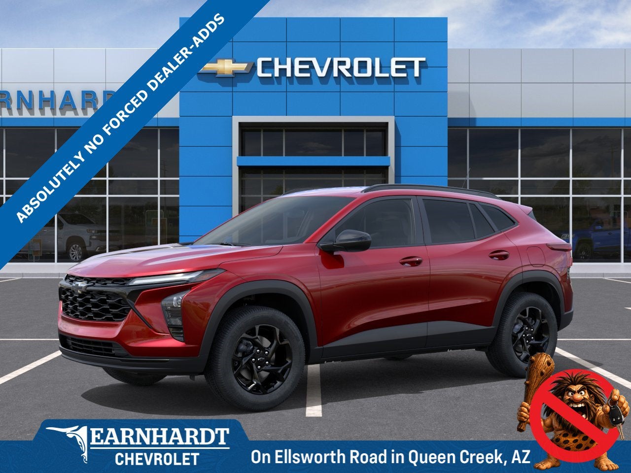 2026 Chevrolet Trax LT in Apex Red — front three-quarter view