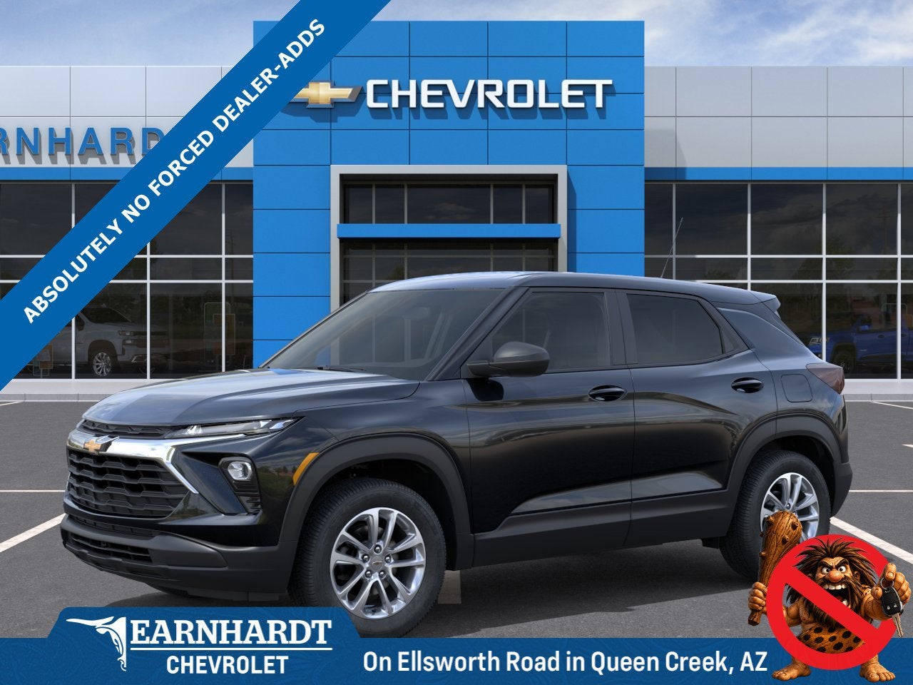 2026 Chevrolet Trailblazer LS in Mosaic Black Metallic — front three-quarter view