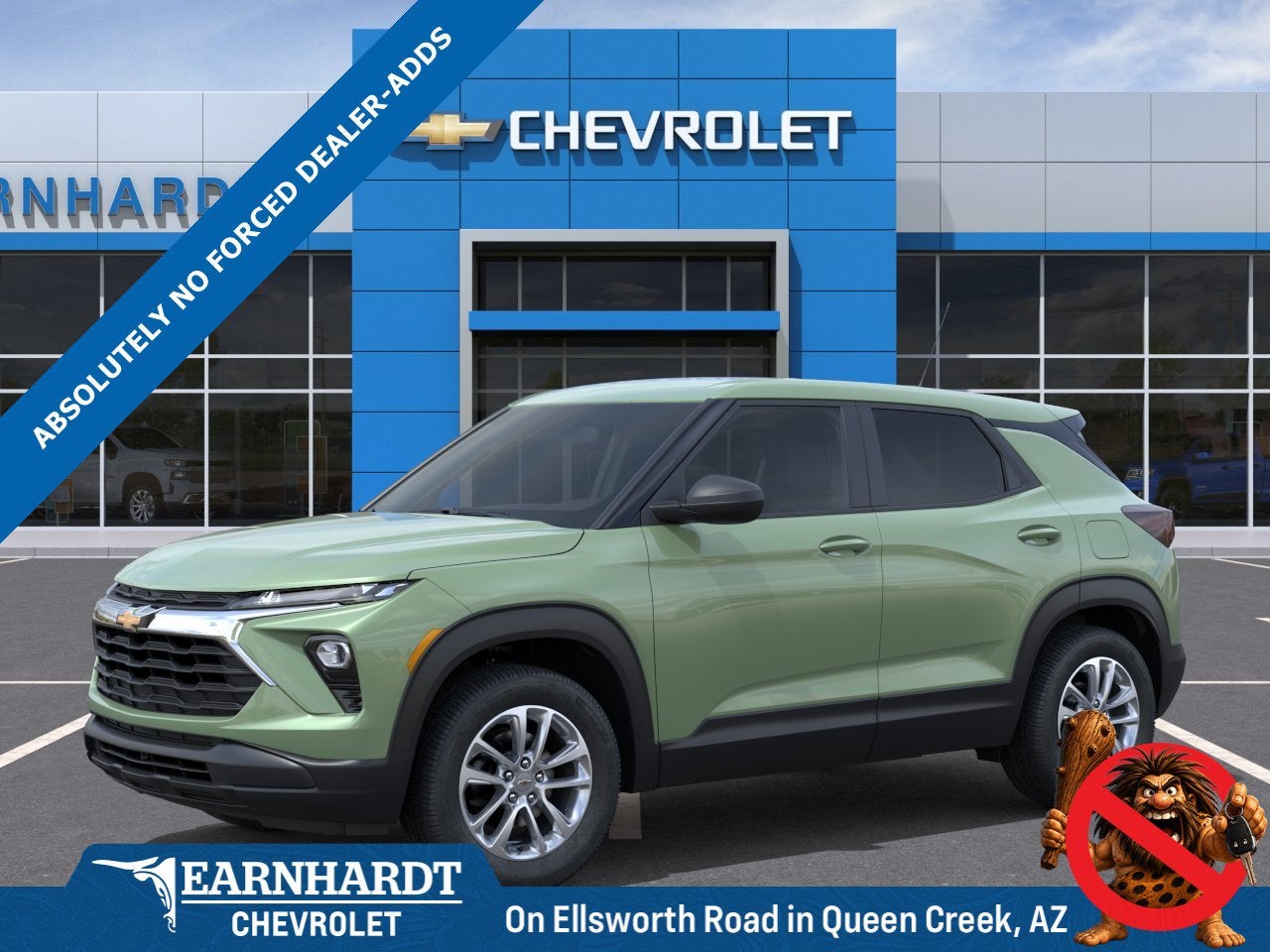 2026 Chevrolet Trailblazer LS in Cacti Green — front three-quarter view