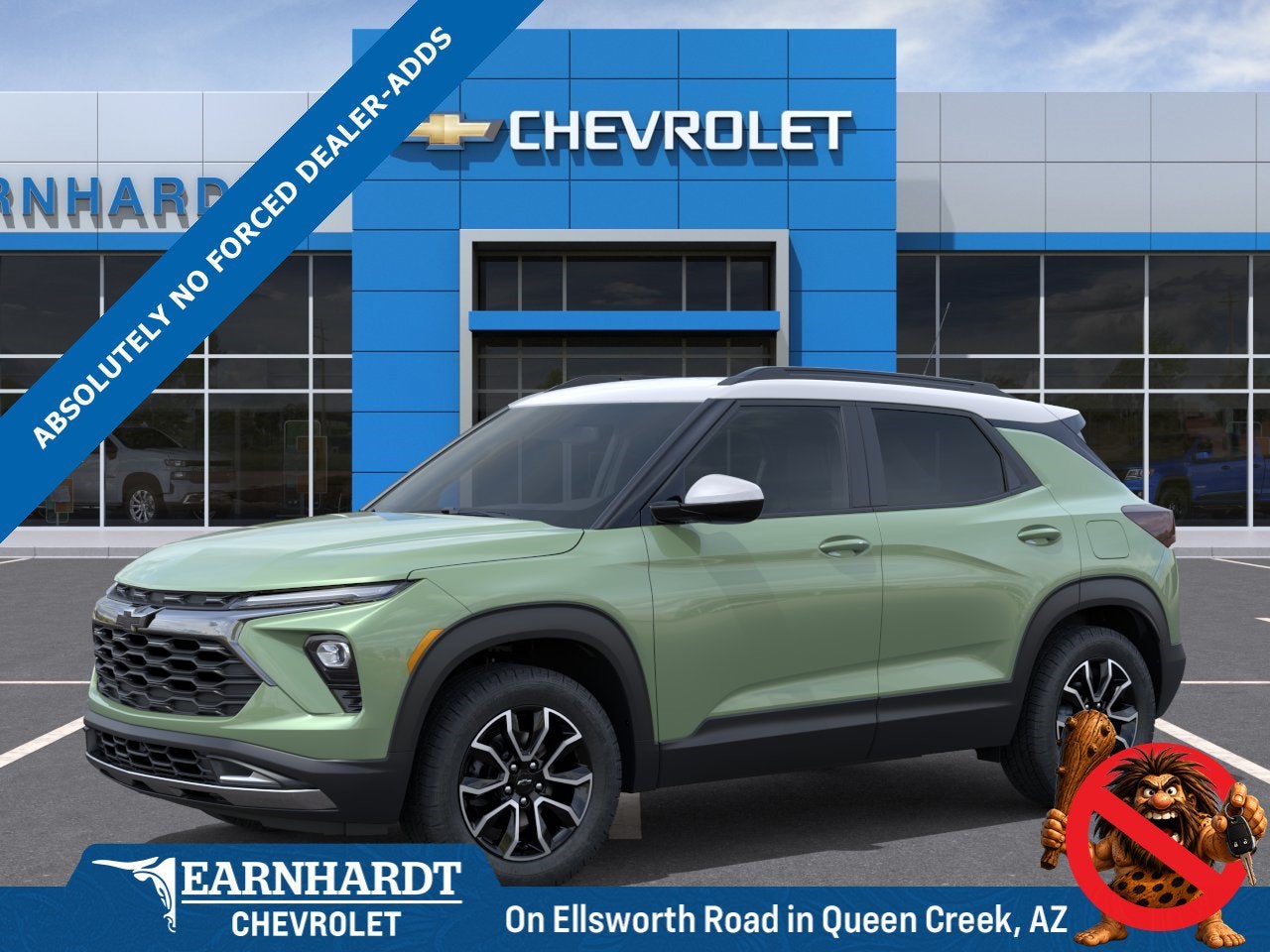 2026 Chevrolet Trailblazer ACTIV in Cacti Green — front three-quarter view